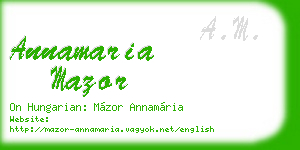annamaria mazor business card