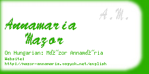 annamaria mazor business card